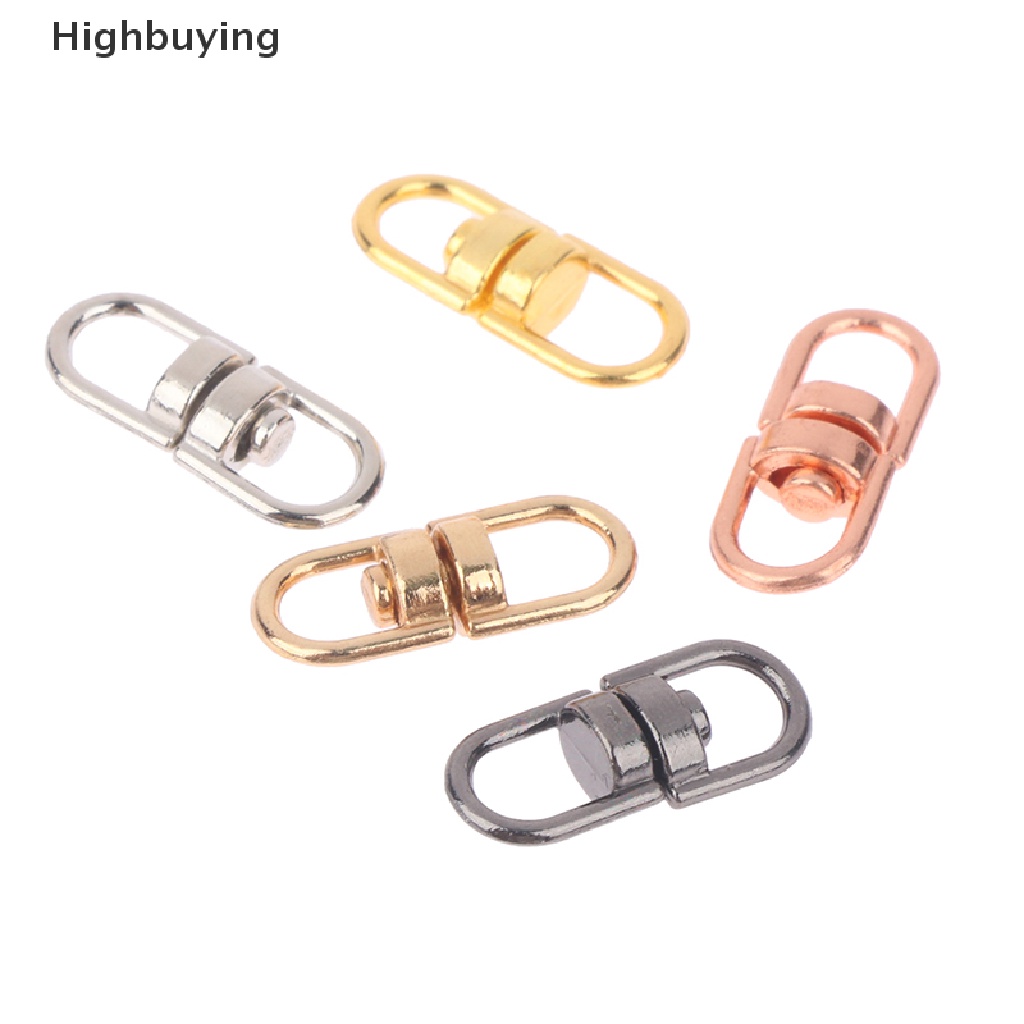 Hbid 20pcs Zinc Alloy Rotate Buckle Key Rings 1.6 cm Putar Anjing Gesper Holder Konektor Keyfob DIY Gantungan Kunci Liontin Aksesoris Glory