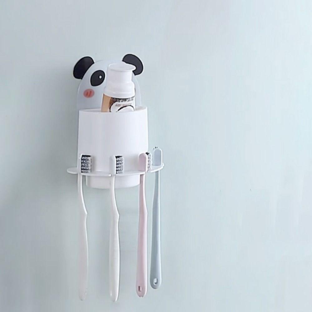 [Elegan] Tempat Sikat Gigi2023Tanpa Meninju Perekat Diri Removable Rumah Tangga Tempel Dinding Toothbrush Stand