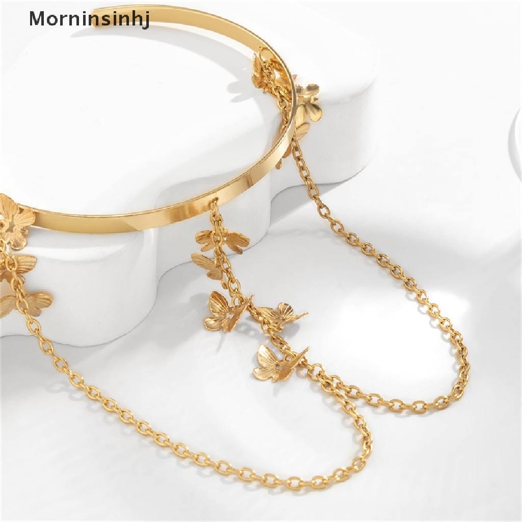 Mornin Bohemian Logam Rumbai Liontin Lengan Atas Manset Bangle Wanita Fashion Perhiasan id