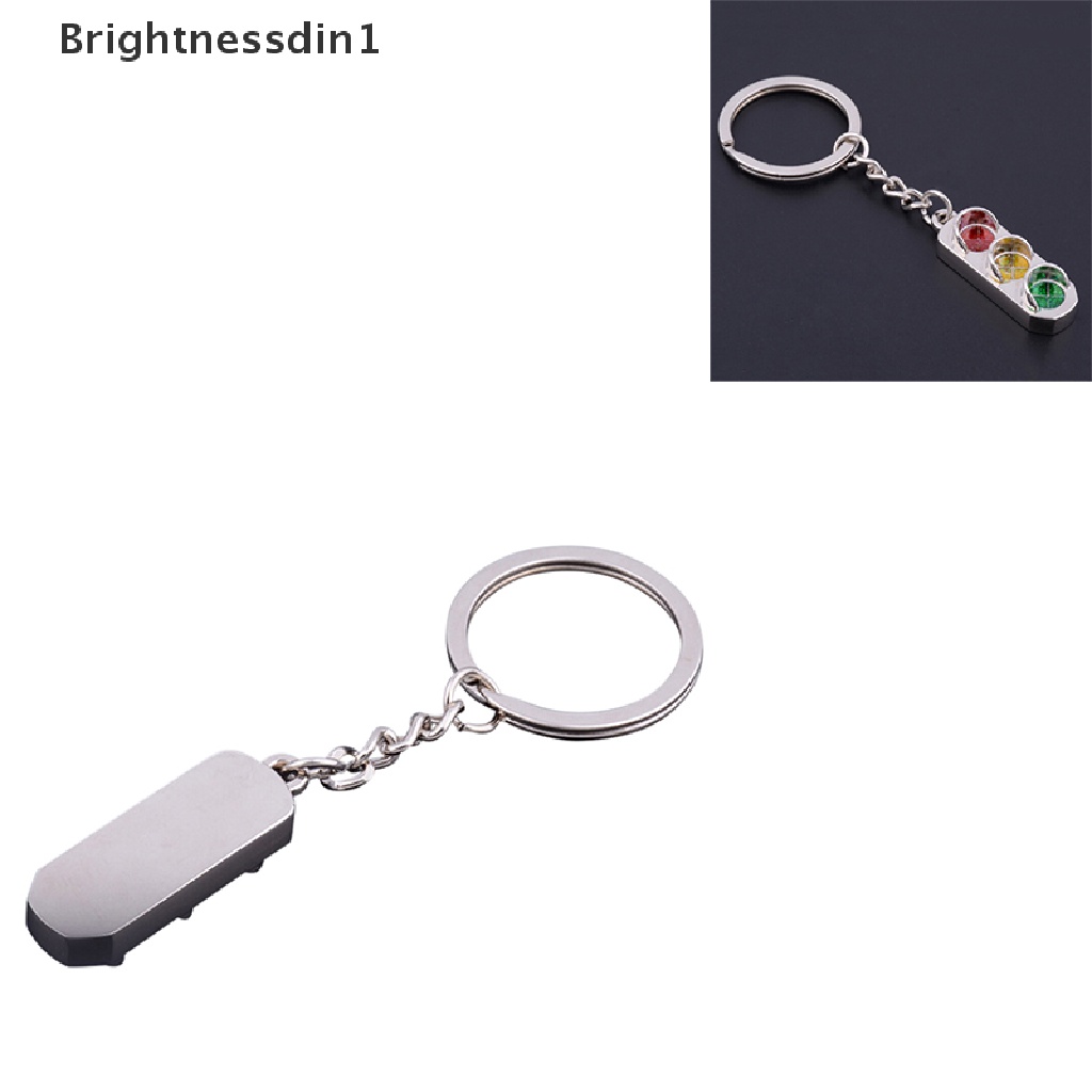 [Brightnessdin1] Baru Lampu Lalu Lintas Mobil Gantungan Kunci Rantai Klasik 3D Keyfob Keychain Hadiah Butik