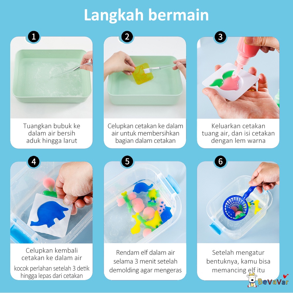 BEVAVAR Mainan Jelly Air Magic Prakarya Anak Magical Waterscape Diy