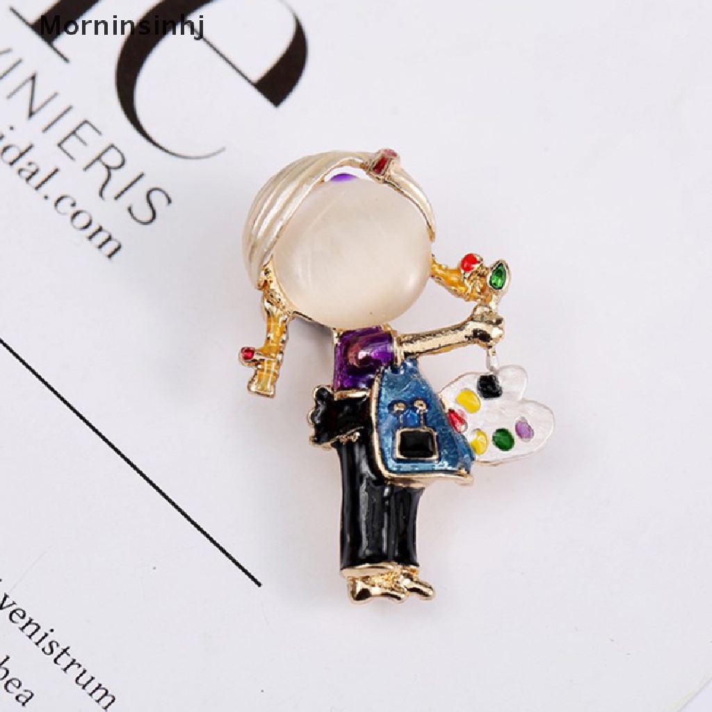 Mornin Paing Gadis Bros Untuk Wanita Opal Lucu Brooch Pin Fashion Anak id