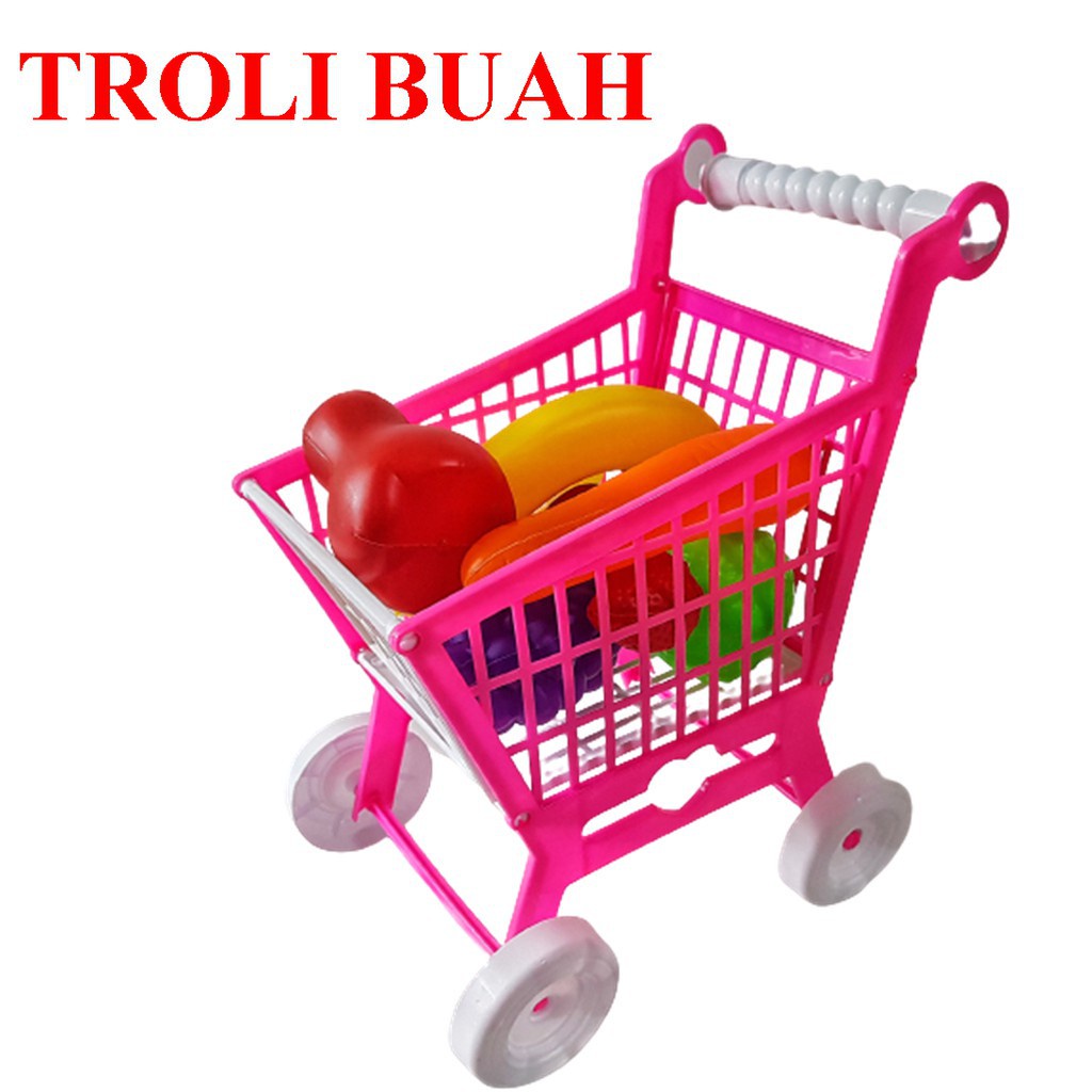 Mainan Anak Troli Buah/ Mainan Keranjang Belanja Buah/ Mainan Anak Perempuan Keranjang Belanja/ Trolly Buah atau Keranjang Buah