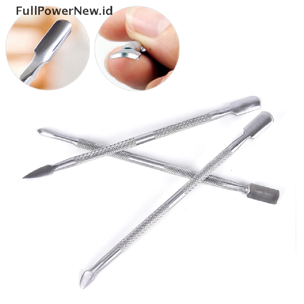Power Stainless steel Alat Nail Art Manicure Pedicure Pendorong Kutikula Trimmer Remover ID