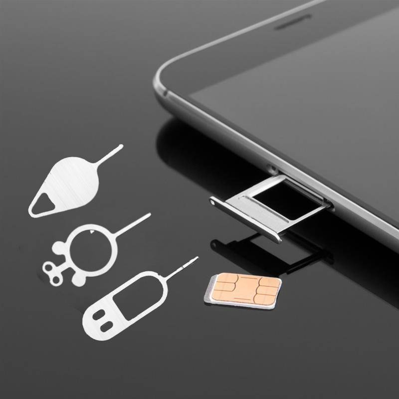 Pin Pengambilan Kartu Ponsel Stainless Steel Jarum Terbuka SimCard Tray Pin Untuk Semua Smartphone Handphone Menghapus Kartu Pin Universal Sim Card Tray Removal Eject Pin