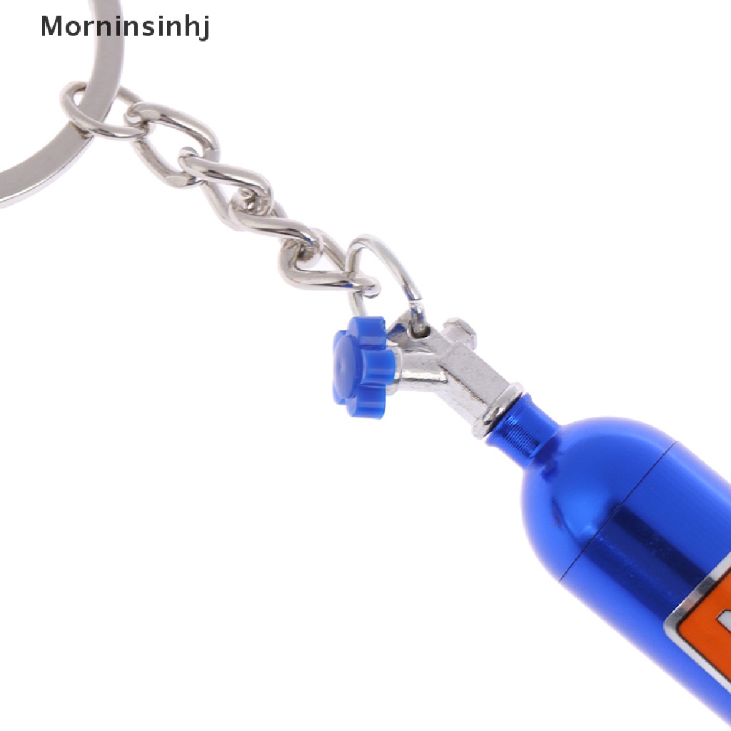 Mornin 1Pc NOS Nitrous Oxide Bottle Key Chain Gantungan Kunci Keyring Stash Box Storag id