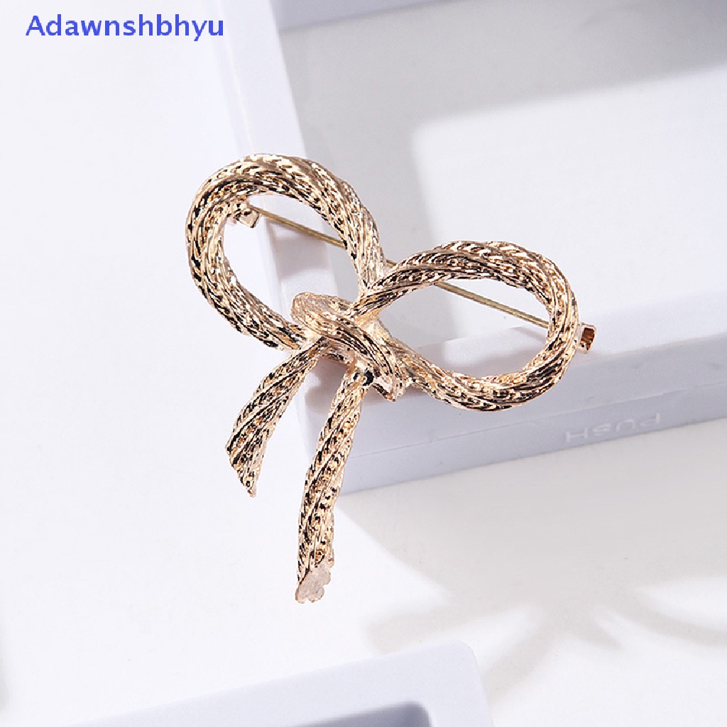 Adhyu Fashion Bow Brooches for Women Bowknot Brooch Pin Safety Lapel Pins Brooch Wedding Jewelry Accessories ID