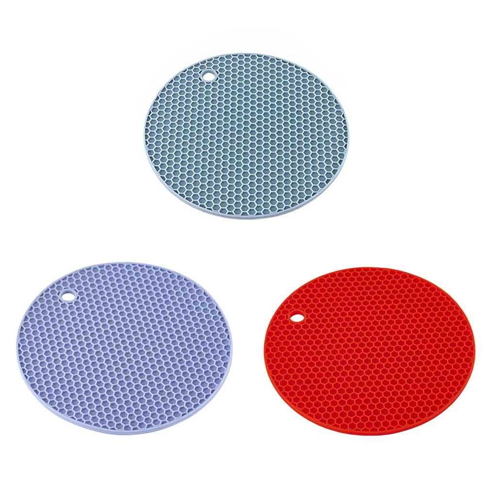 Silikon Putaran Peredam Panas Panci Pad Aksesoris Dapur Rumah Sederhana Rounded Holding Cushions Tatakan Holder Pelindung
