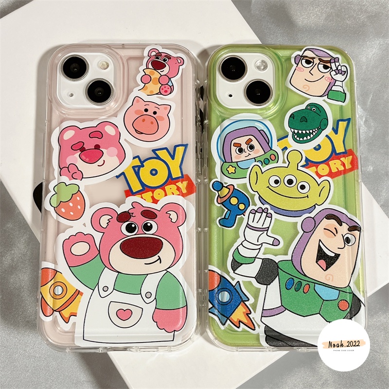 Case Beruang Kartun Toy Story Manyo Untuk Realme C12 C55 C15 C11 C25s C3 C35 C30 C25 C17 C25Y C33 C20 C20A C21Y 7i 5i 6i 5 5s C1 Shockproof Cute Buzz Lightyear Alien Airbag Soft Cover