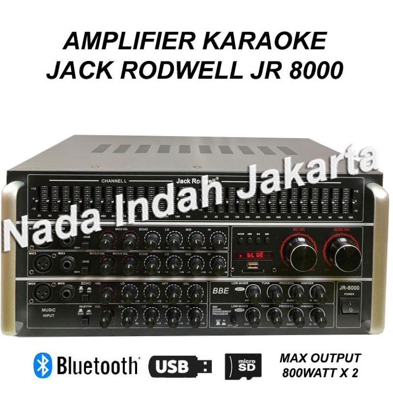 Power mixer Amplifier Jack Rodwell JR 8000-Ampli JR8000BBE
