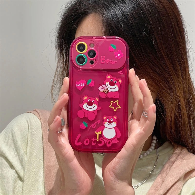 Case Compatible for IPhone 11 XR 14 13 12 Pro Max 7 8 14 Plus X XS MAX SE 2020 Shockproof Lovely Cartoon Kalomi Creative Flip Make Up Mirror Soft TPU Phone Back Cover Case