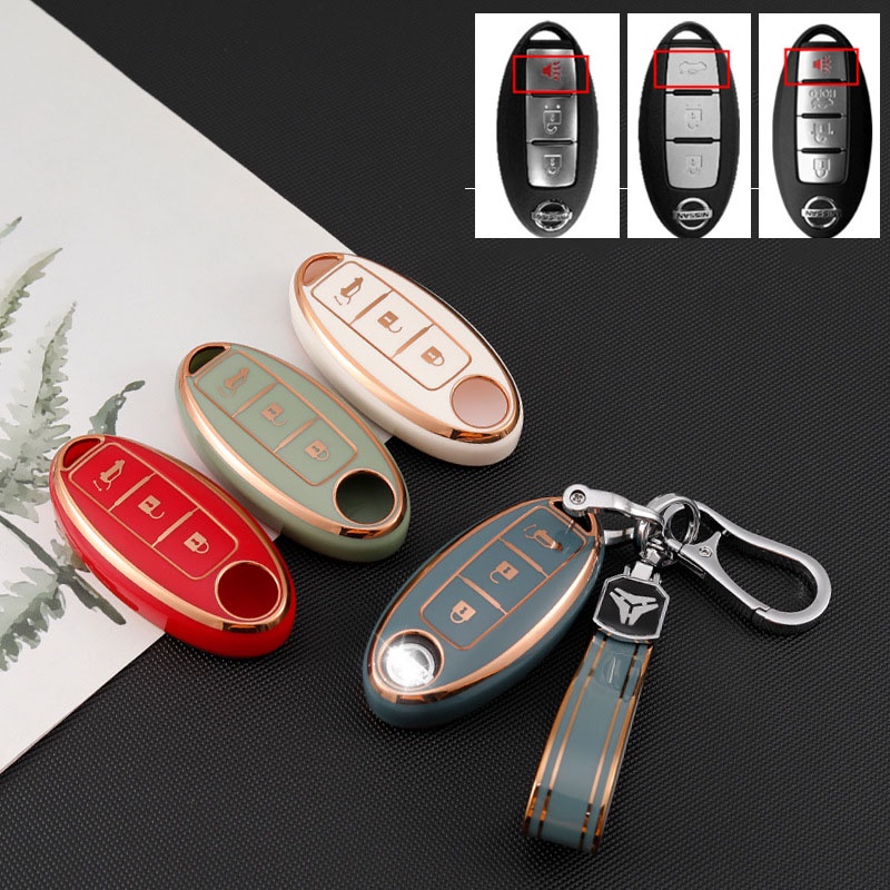 Untuk Nissan Key Case Female3Per4 Kunci Nissan Almera Key Cover Grand Livina Desain Baru Tpu Anti Gores Remote Key Case Aksesoris