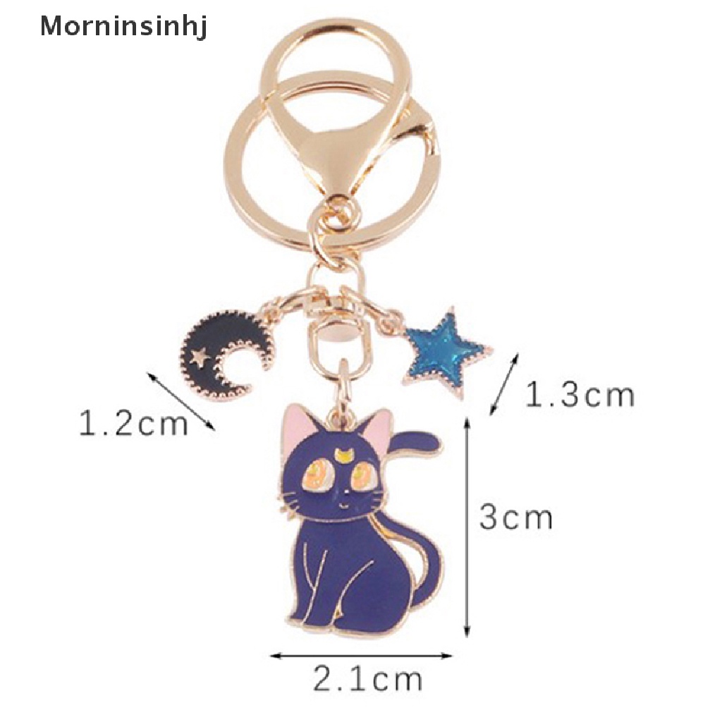 Mornin Star Moon Cat Keychain Gantungan Kunci Kartun Liontin Kunci Gesper Tas Mobil Keyholder id