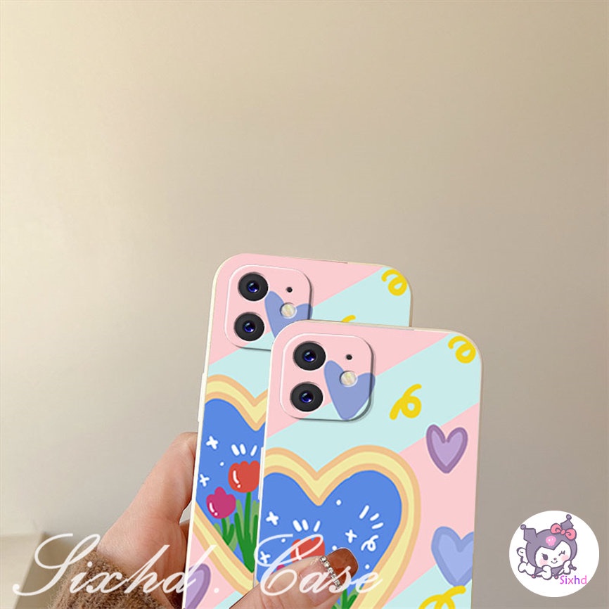 Warna Bunga Cinta Fashion Untuk Infinix Hot 20s 20 12i Note 10Pro Hot 10 Lite 12 11 10 9 Bermain Cerdas6 Plus5 2020 Silicon Anti Drope Phone Case Tepi Lurus Lembut TPU Cover