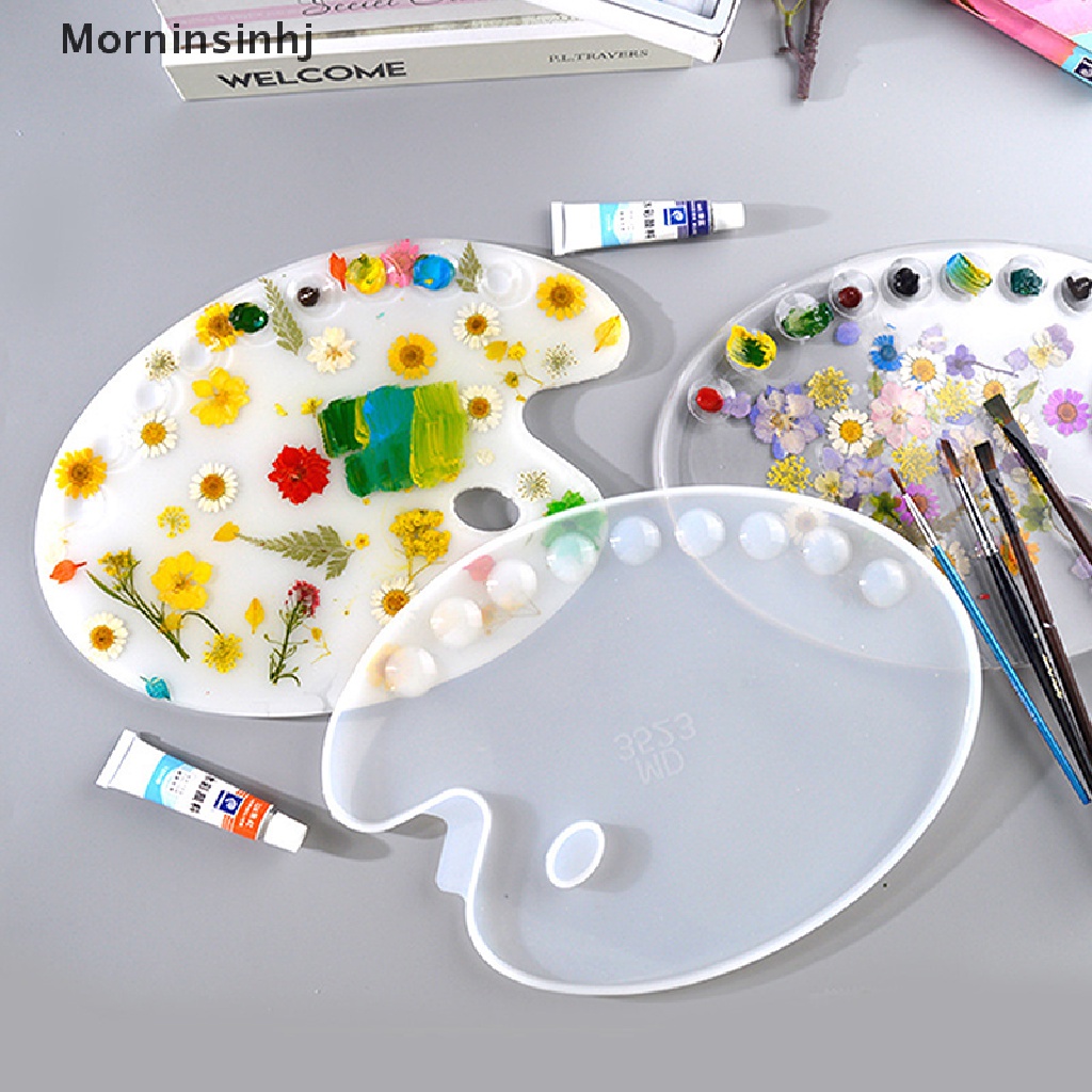 Mornin Handmade Palette Pigment Brush Resin Cetakan Cat Tray Kotak Alat Membuat Perhiasan id