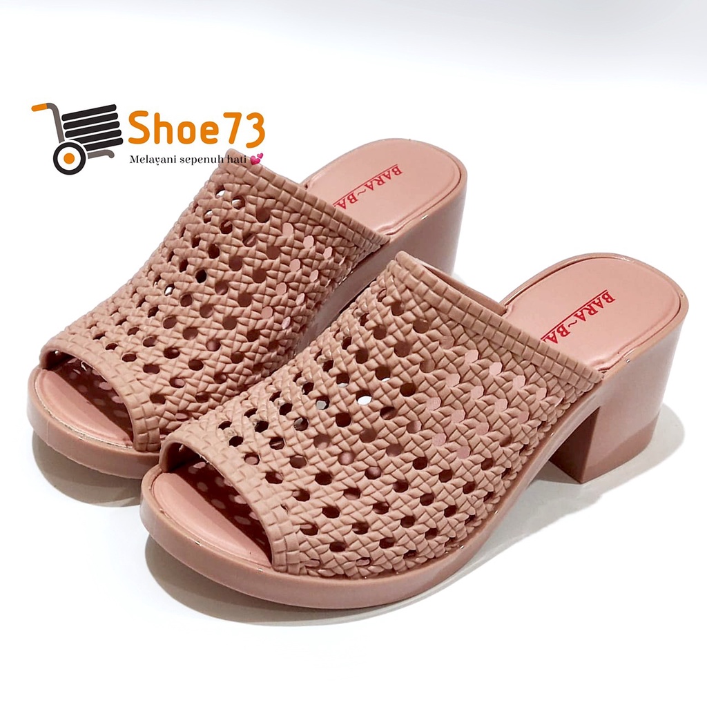 BARA BARA BBJD 608 - KHT ORIGINAL | Sandal selop wedges jelly wanita | Sendal kokop impor