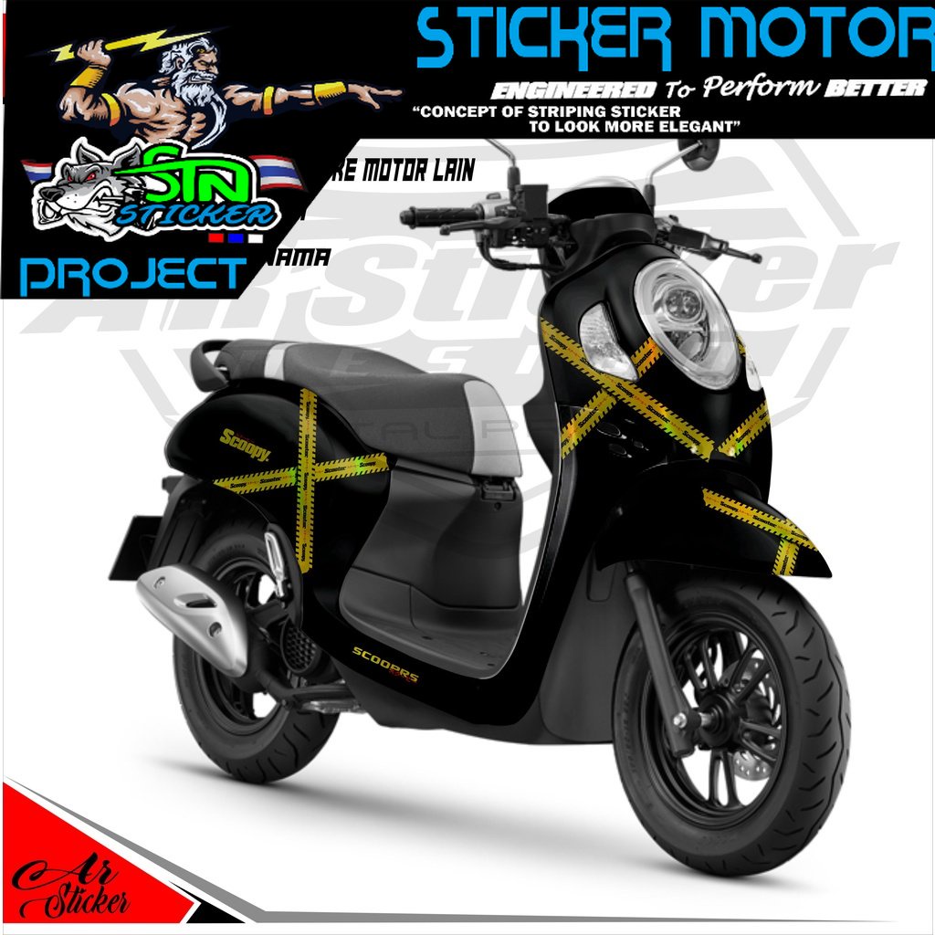 Decal Hologram Chrome Pelangi Scoopy FI Stiker Fullbody Scoopy Tahun 2013-2016, 2017-2020, 2021 016