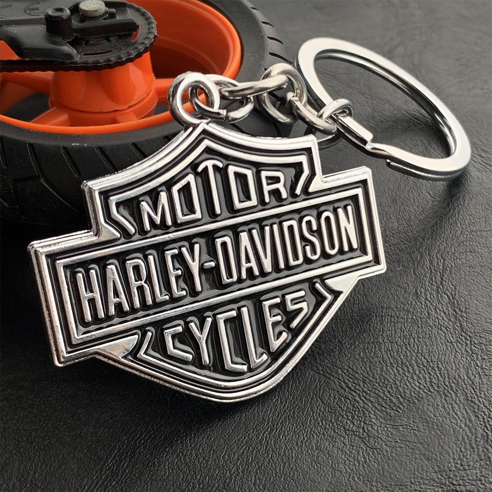 Harley Gantungan Kunci Motor Keren Fuel Tank Side Sticker 3D Zinc Alloy Logo Dekorasi Stiker Untuk Harley FORTY EIGHT/Khusus Cowok Gemuk/1200T/STREET ROD/Xr1200