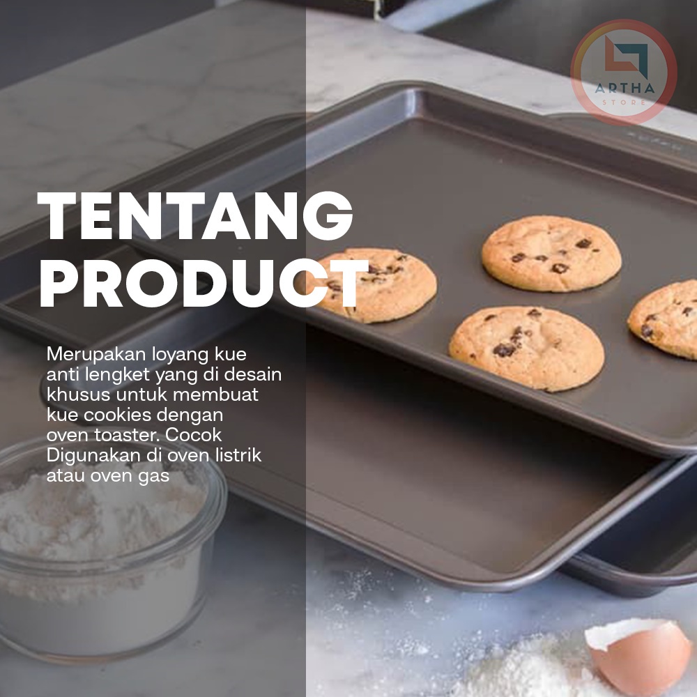 Loyang Kue Kering Baking Tray Loyang Anti Lengket Alas Oven Roti