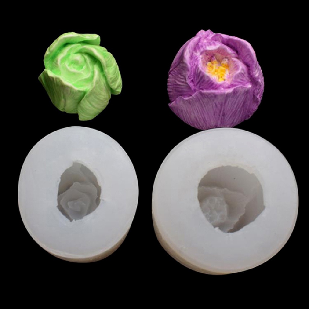 Mornin Cetakan Tulip Silikon 3D Handmade DIY Flower Silicone Soap Mold Cetakan Kue id