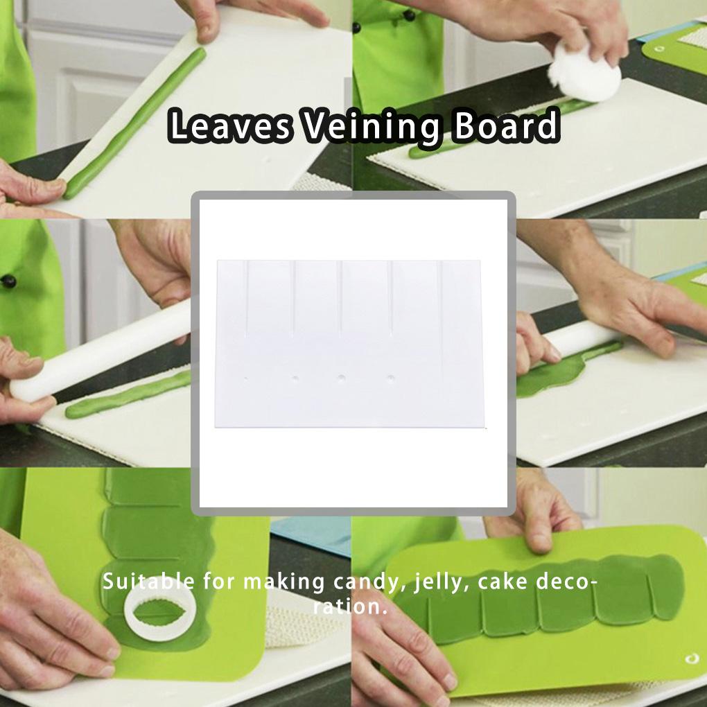 Veining Board Kelopak Tahan Lama Dekorasi Kue Grooving Board Sugar Craft Tekstur Daun Perlengkapan Alat Memanggang Cetakan