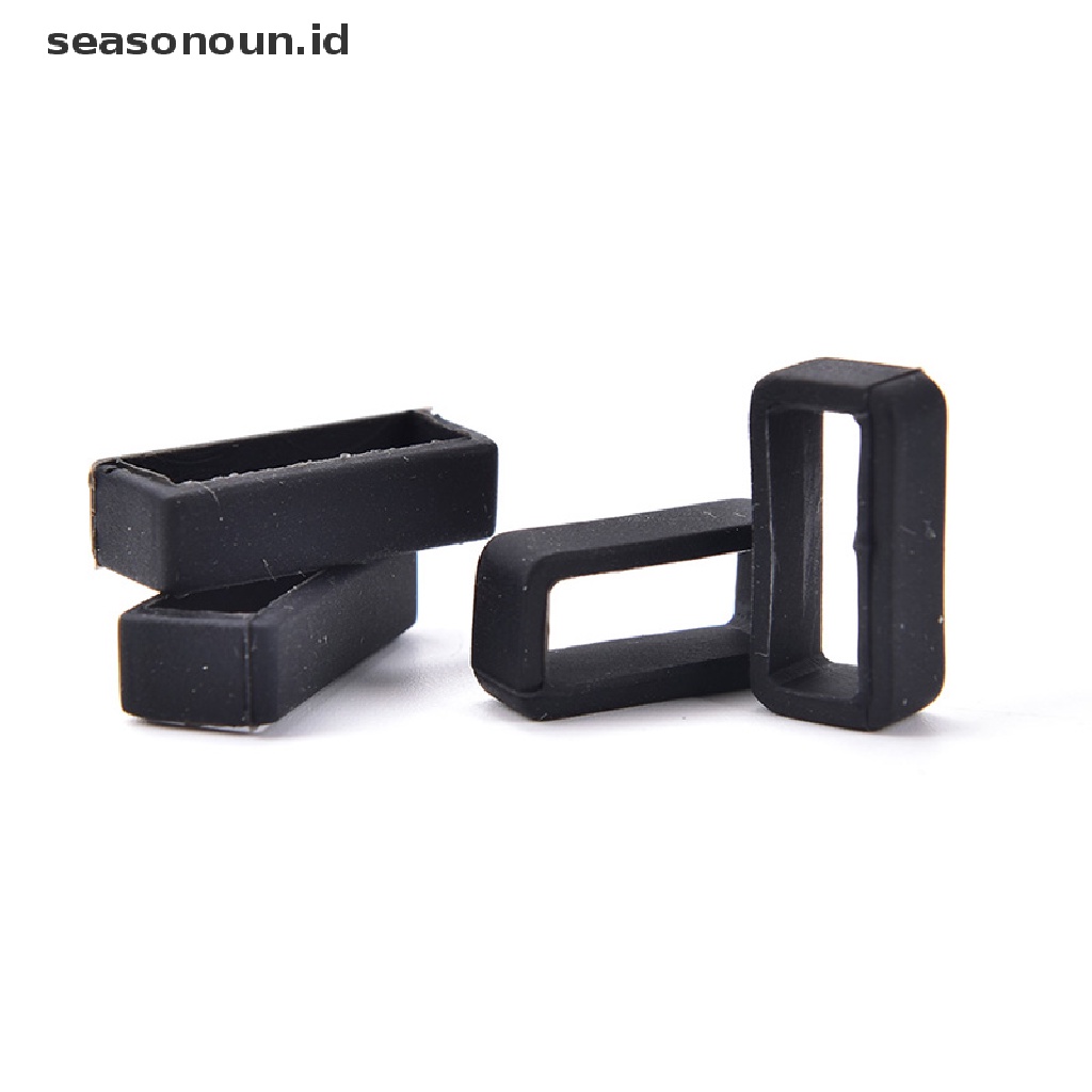 Seasonoun 2pcs 14mm-26mm Karet Silicone Watch Band Loop Strap Kecil Holder Loker Keeper.