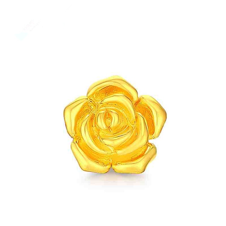 Goldkingdom Fashion Perhiasan Aksesoris Ready StockRed Rope Gelang Emas Asli Kadar 375 Lari Manik 3D Emas Asli Kadar 375 Imitasi Bead Anti-Emas Asli Kadar 375 Liontin Rose Perhiasan Hadiah