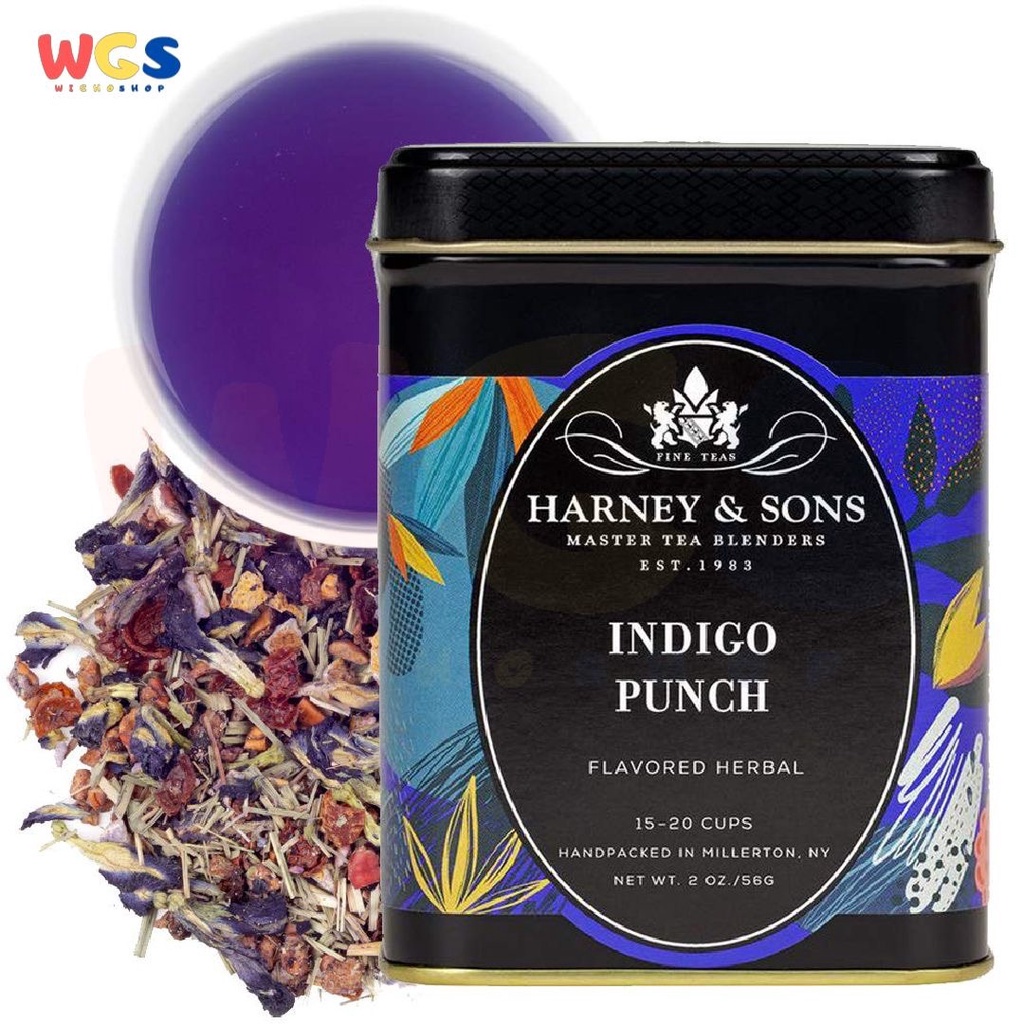 Harney &amp; Sons Indigo Punch Flavour Herbal Master Tea Blenders 2oz 56g