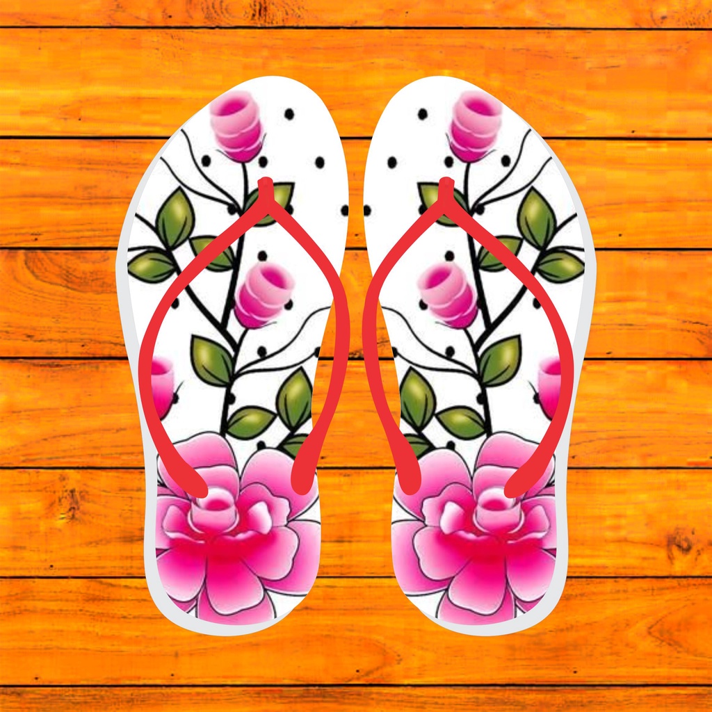 Sandal printing cewek murah, sandal printing, sandal cewek