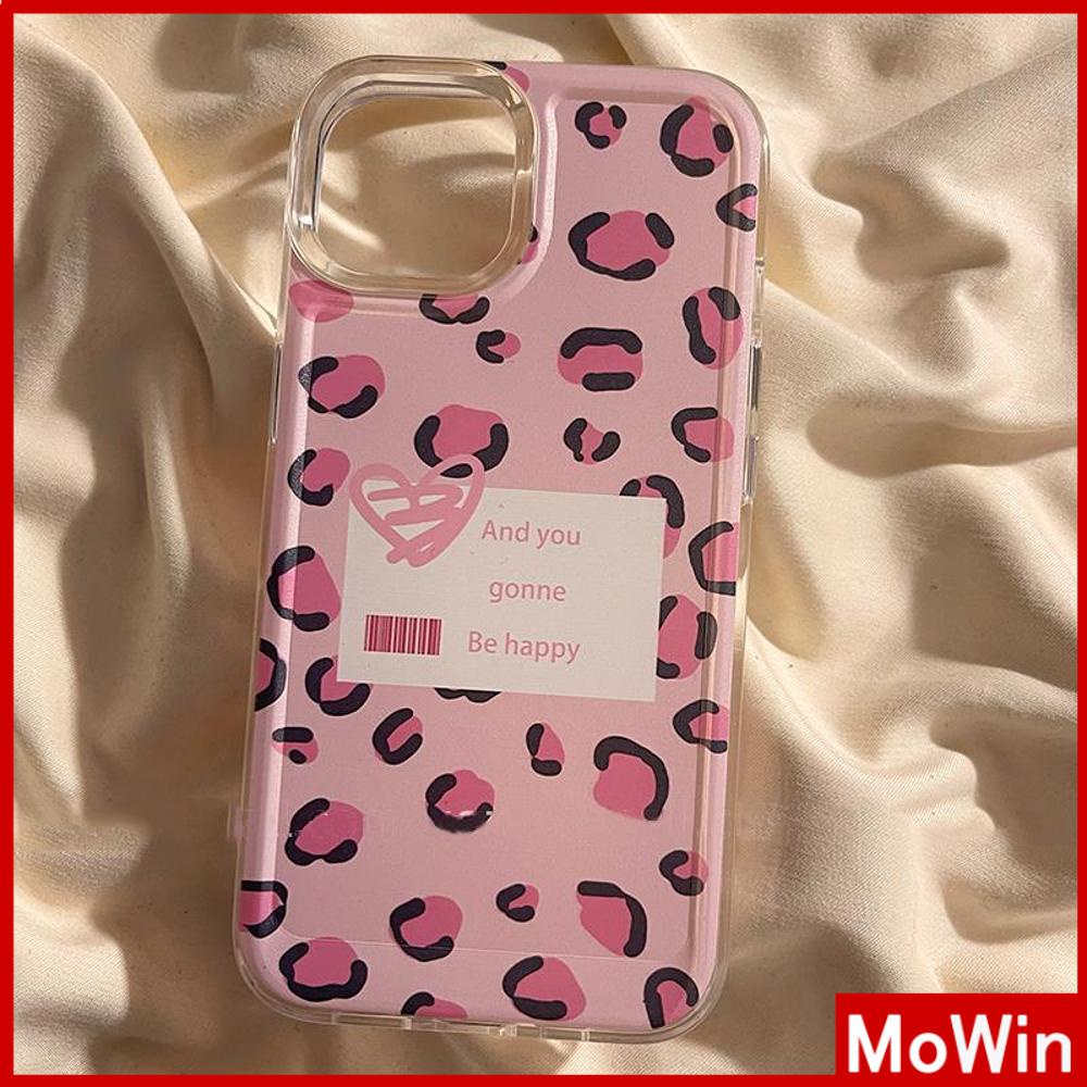 For iPhone 14 Pro Max iPhone Case Soft Case TPU Clear Case Plating Button Shockproof Pink Leopard Print Compatible For iPhone 13 Pro Max 12 Pro Max 11 Pro Max 7plus XR xs max