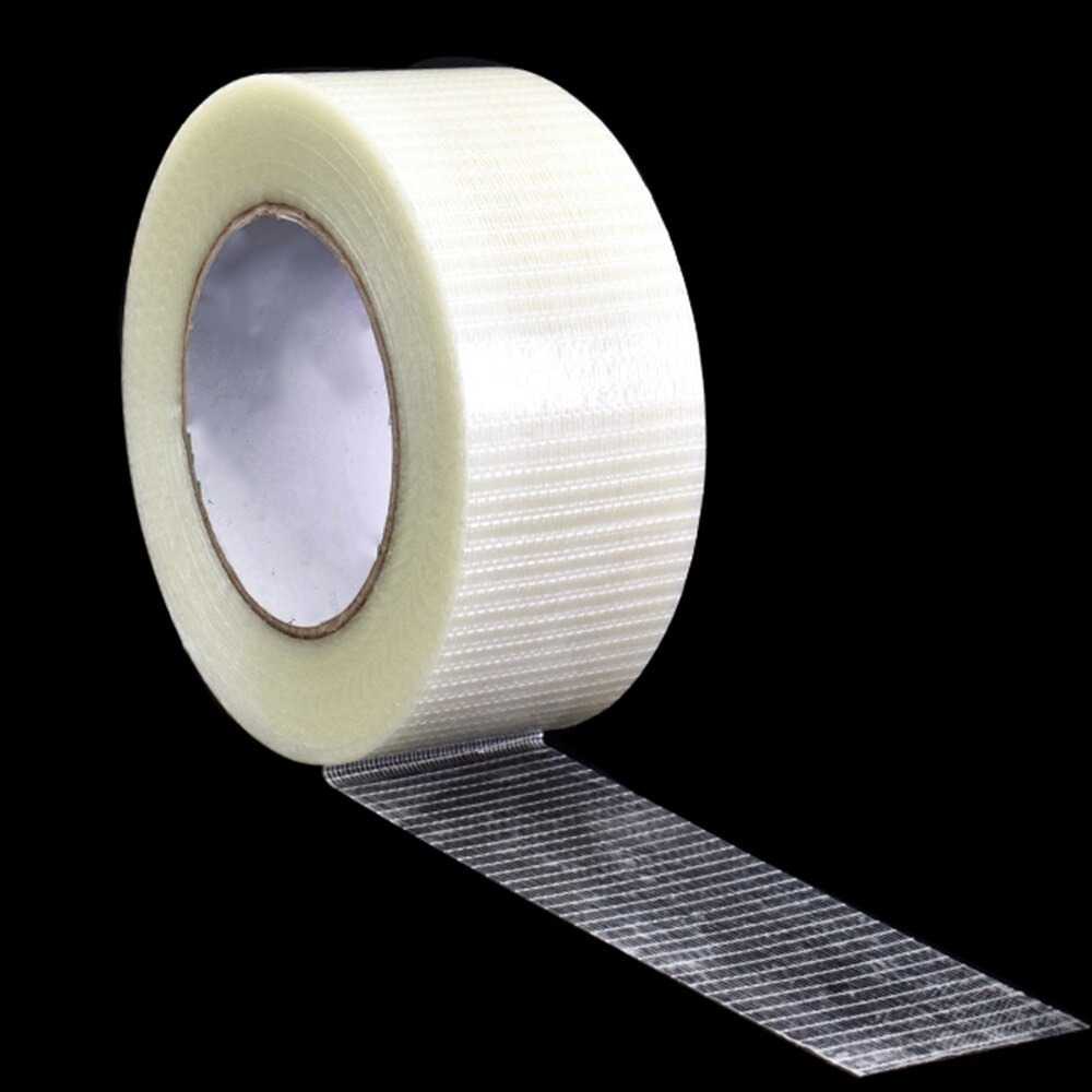 (BISA COD) FTIHSHP YX Lakban Super Strong Grid Fiber Tape 25 Meter - GF25M