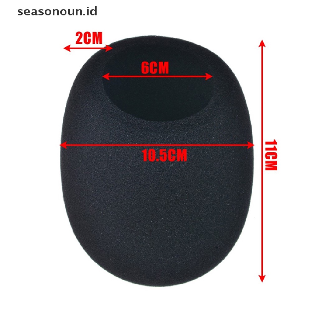 Seasonoun 1PC Hitam Mikrofon Busa Cover Filter Windscreen Sponge Cover Pengganti Mic Yeti Pro Biru.