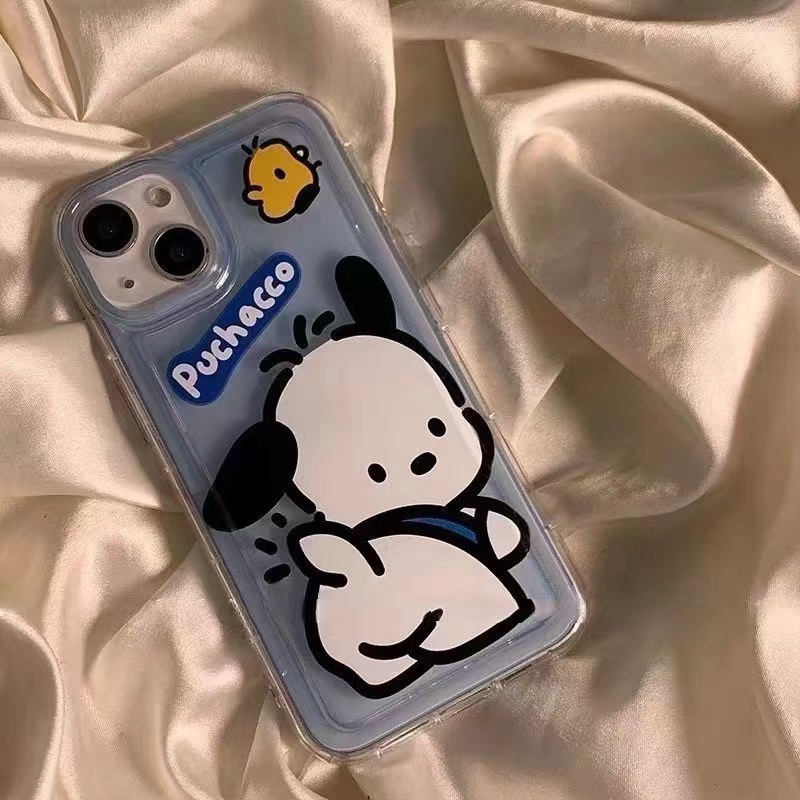 IPHONE Casing Ponsel Lembut Lucu Kompatibel Untuk Iphone14 13 12 11 Pro XS Max X Xr7 +8 Plus Casing Transparan TPU Silikon Shockproof Cover