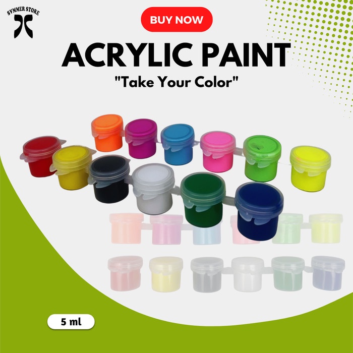 

DISKON WARNA/ [PROMO] CAT AKRILIK/ KUAS LUKIS/ BRUSH/ ACRYLIC PREMIUM 5ml -SvmmerInk - Kuas Round