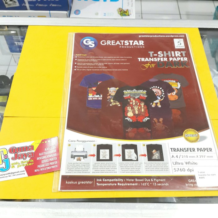 

Transfer paper T-shirt GREATSTAR transfer paper for dark
