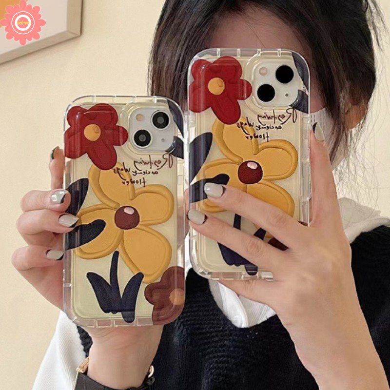 Ins Korea Spring Oil Painting Flowers Soft Casing Redmi 12C 9 10C A1 10 9T 9C NFC 9A 10A Redmi Note 10s 10 8 11s 11 9 POCO F4 Airbag Shockproof TPU Case Cover