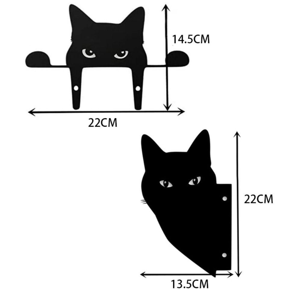 [Elegan] Patung DIY Kucing Hitam Mudah Dipasang Dekorasi Taman Luar Ruangan Kucing Mudah Dibersihkan Halaman Aksesoris