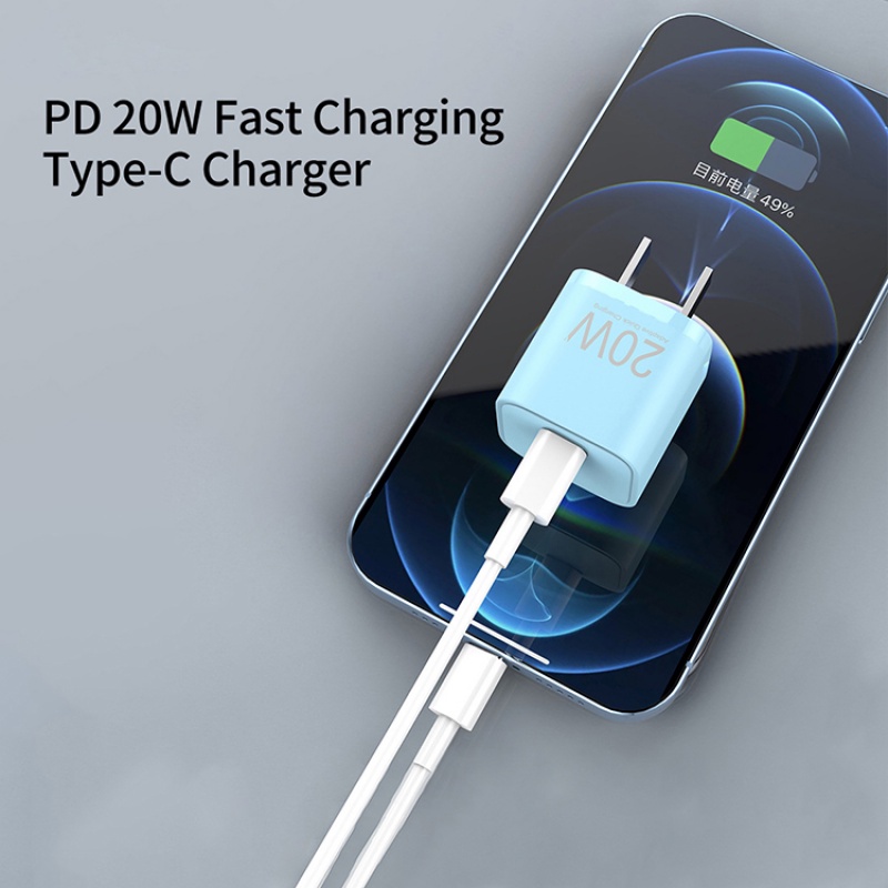 20w PD Fast Charging Untuk iPhone Hp Power Adapter Tipe C Quick Charger Dinding