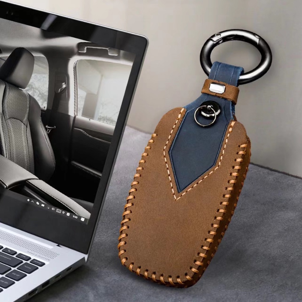 Untuk Nissan serena C26 Kantong Kunci Mobil Leather Case Key Chain Smart Remote Cover