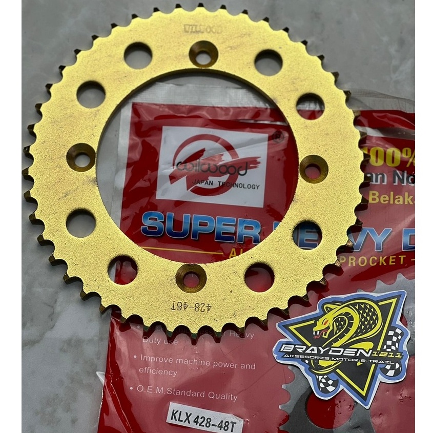 GEAR BELAKANG KLX DTRACKER KLX BF 46 48 50 52 53 54 55 56/GEAR BELAKANG KLX SSS VZM WILWOOD