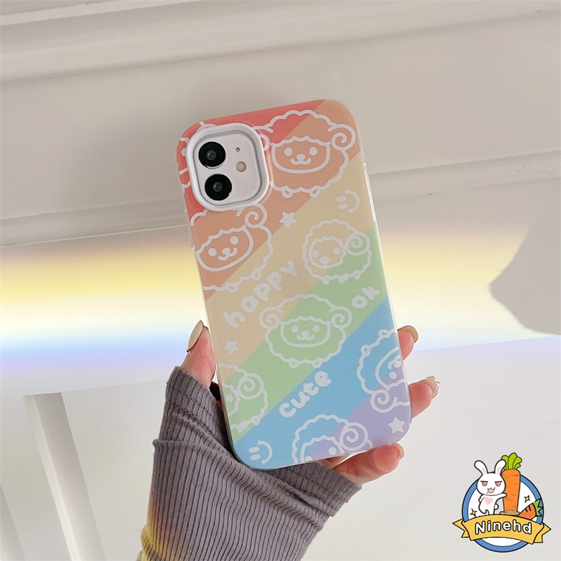 Redmi A1 A1+10C 10A 10 9 9A 9C 9T Note 11 11s 10 10s 9 9s Pro Xiaomi 11 Lite Poco X3 Pro NFC Graffiti Wajah Tersenyum Pelangi 3in1 Silikon Cair Phone Case Bumper Pelindung Case