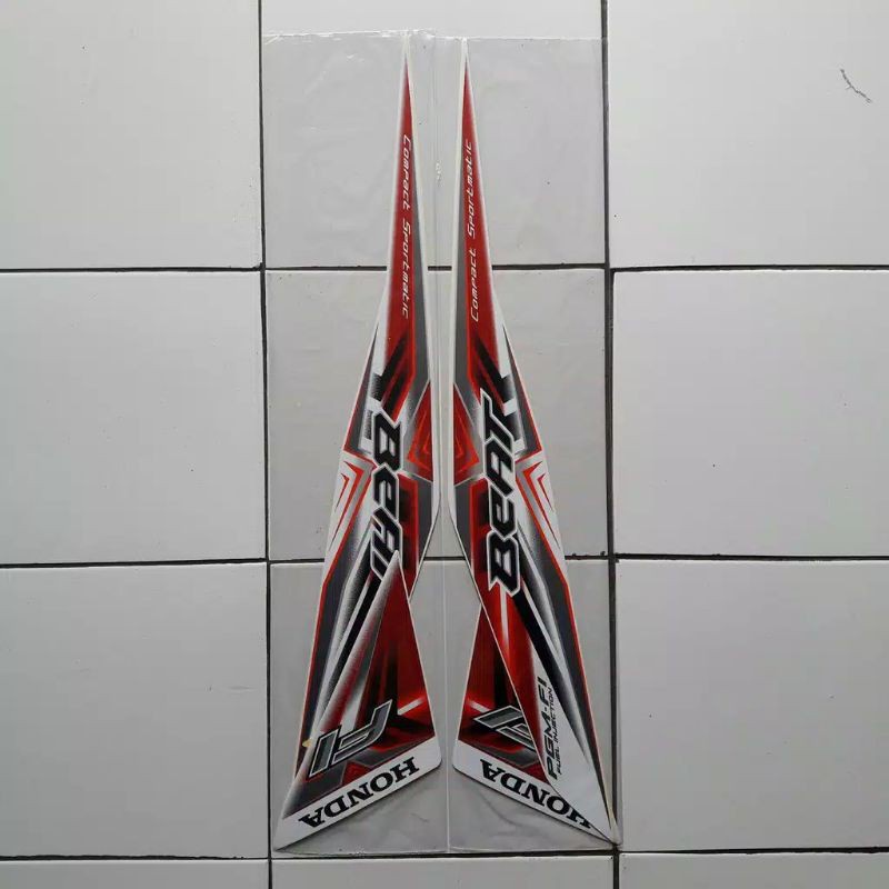 Striping Stiker sticker lis body honda beat fi esp 2015 2016 putih merah