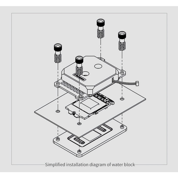 BARROW LTYK3A-04 V2 ARGB CPU Water Block (AMD AM3 AM4 AM5) White