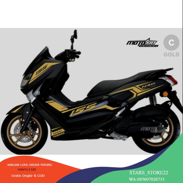 (PREMIUM) Stiker nmax sticker nmax stiker gold. NEW DESAIN 2023