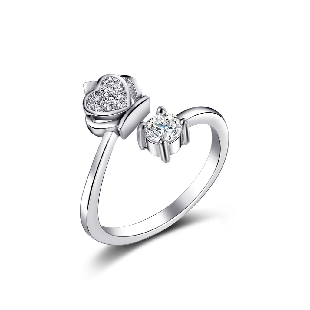 Goldkingdom Aksesoris Perhiasan Fashion Ready Stock Jepang Dan Korea Cincin Wanita Yang Dapat Disesuaikan Cincin Mahkota Pasangan Kreatif Docking