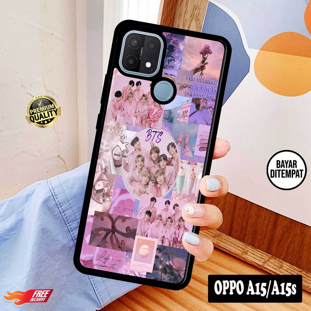 [COD]Promo Case Oppo A15/A15s Casing Hp Motif Bts 01 Aesthetic Bisa Type Lain Gambar Desain Kekinian Hardcase Glossy 2D Fashion Case, Case Lucu Silikon Handphone Cover Hp Kilau Softcase Keren Murah Case Unik Pria Wanita Shenanco