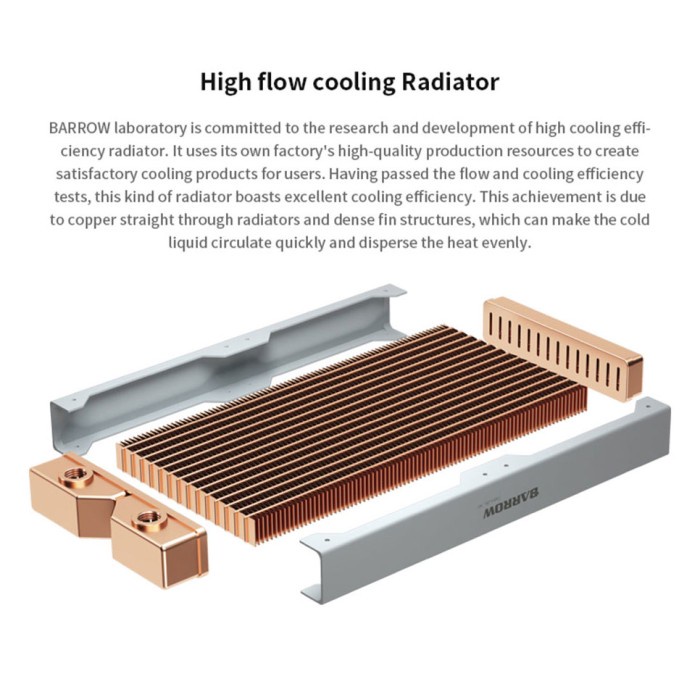 BARROW Dabel-20a 240 Cooper Radiator 240mm WHITE (Ketebalan 20mm)