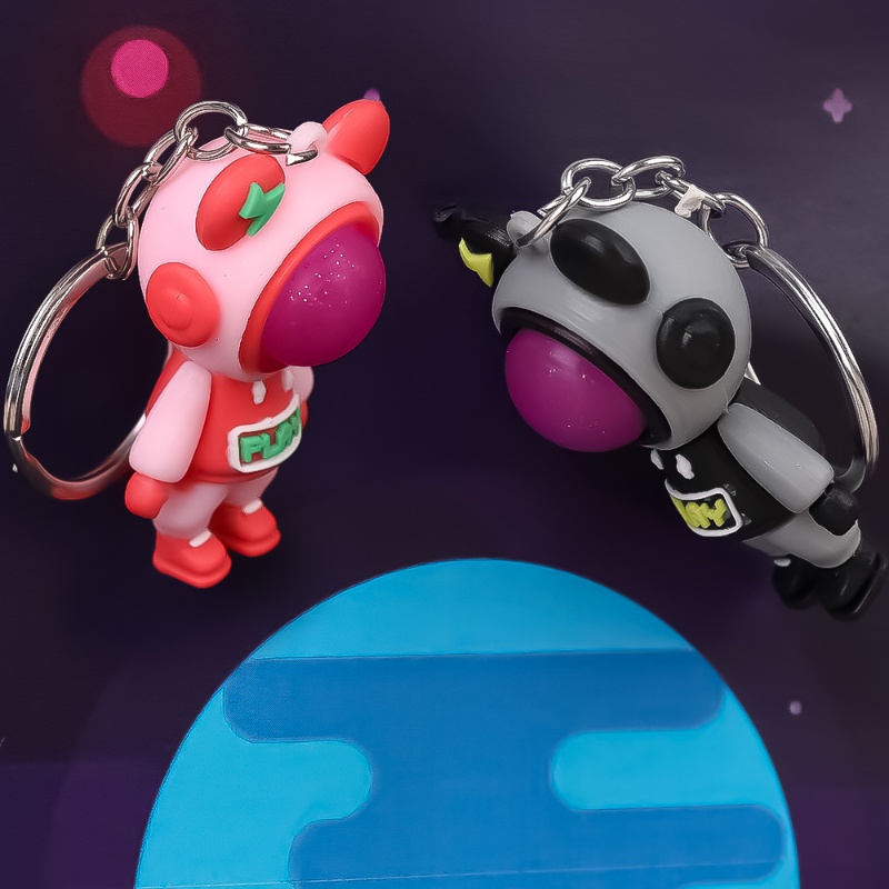 3d Kartun Bermain Petir Beruang Gantungan Kunci Lucu Astronot Beruang Boneka Keyring Tas Liontin Pasangan Mobil Gantungan Kunci Aksesoris Kreatif