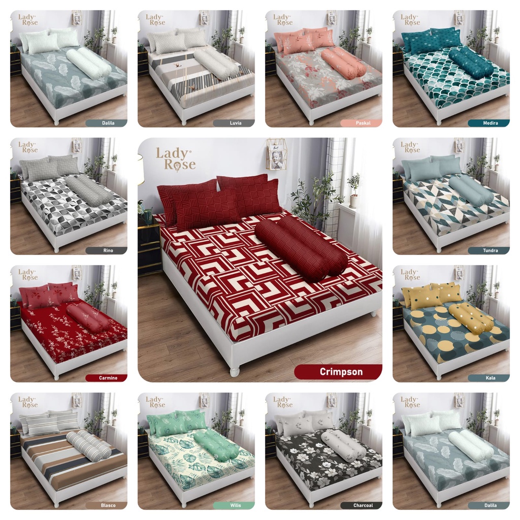 U SPREI LADY ROSE KING / LADY ROSE 180x200 FLAT MOTIF / SPREI LADYROSE KING / LADY ROSE SPREI 180 TERMURAH