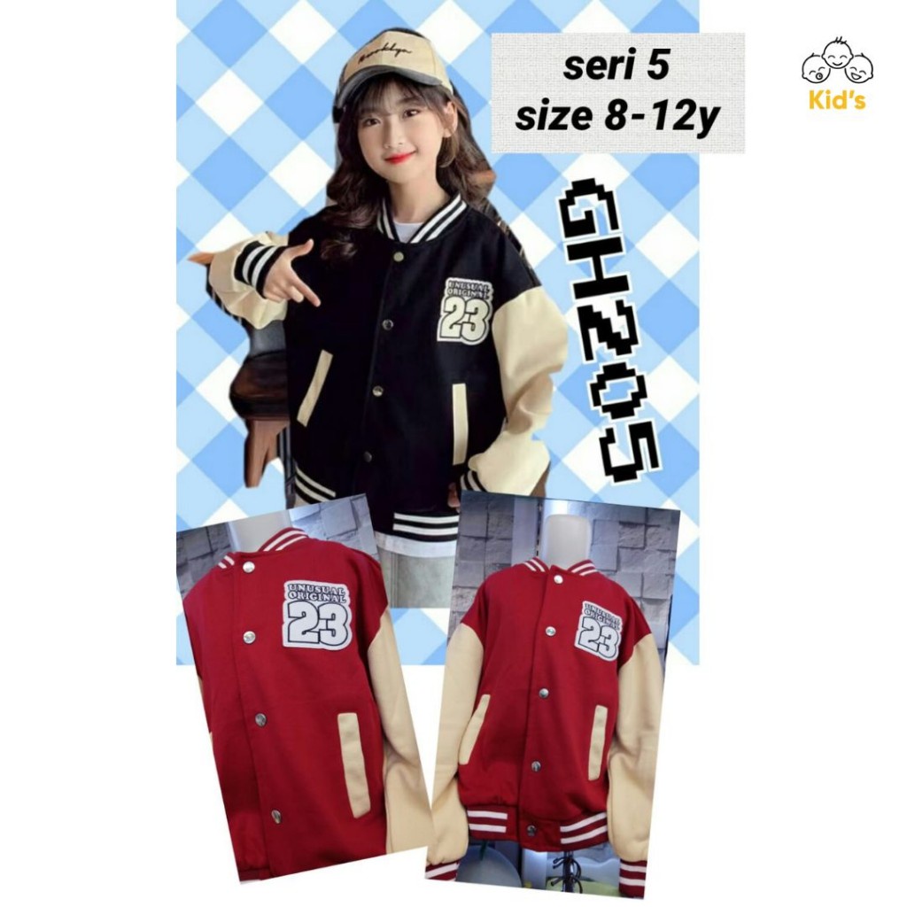 Jaket Baseball Anak Impor GH205 | Korean Baseball Style Jacket